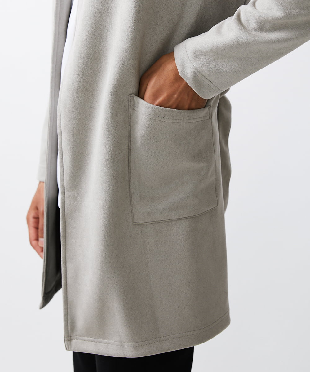 MKCJU24120 MK MICHEL KLEIN HOMME(MKミッシェルクランオム) スエードコーディガン グレー(92)