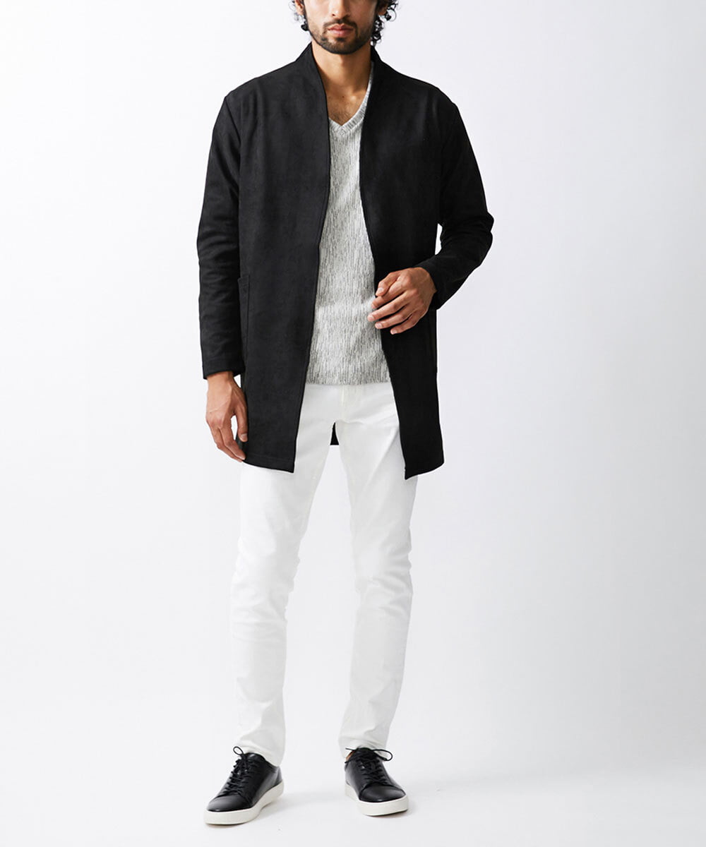 MKCJU24120 MK MICHEL KLEIN HOMME(MKミッシェルクランオム) スエードコーディガン ブラック(94)