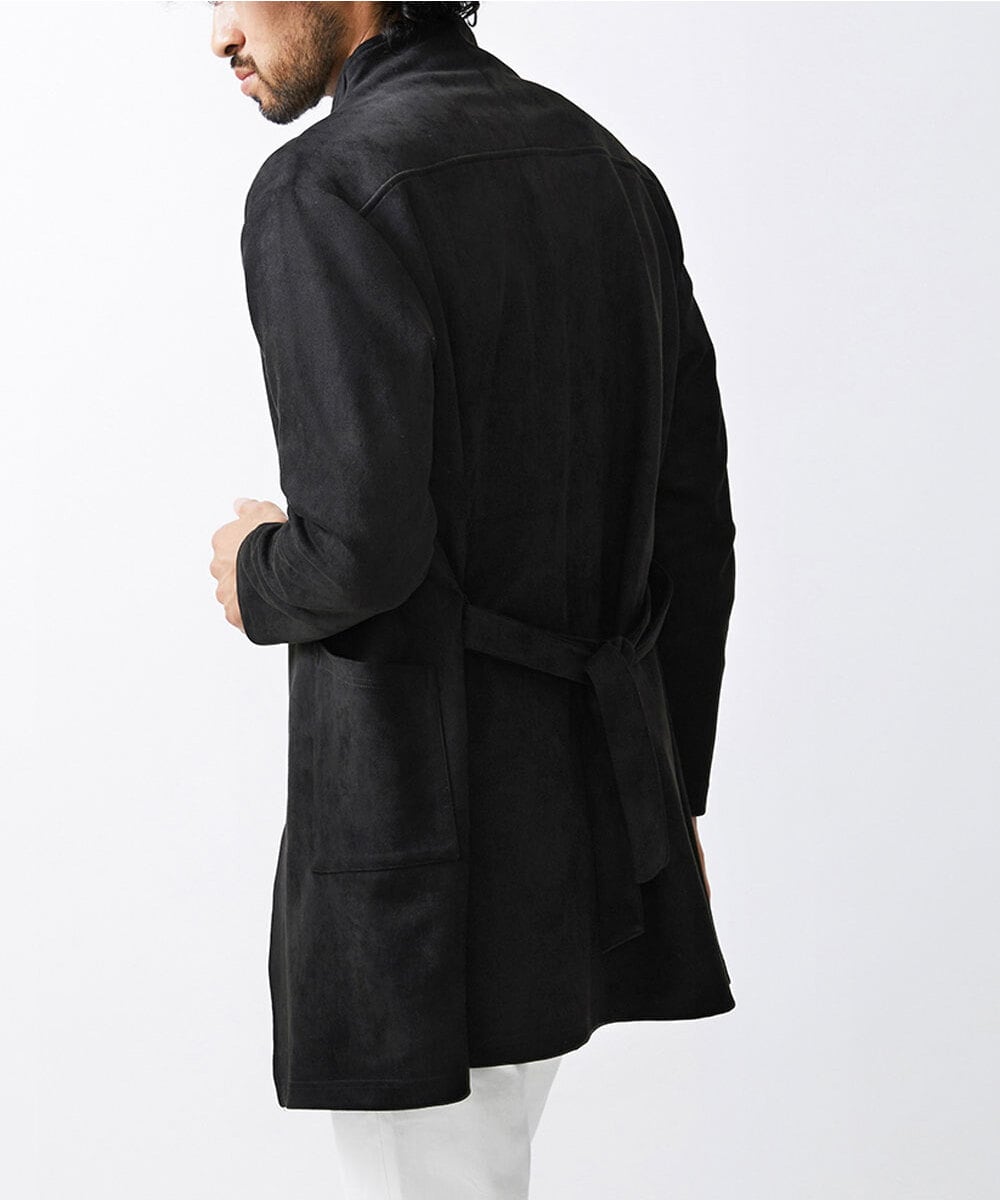 MKCJU24120 MK MICHEL KLEIN HOMME(MKミッシェルクランオム) スエードコーディガン ブラック(94)