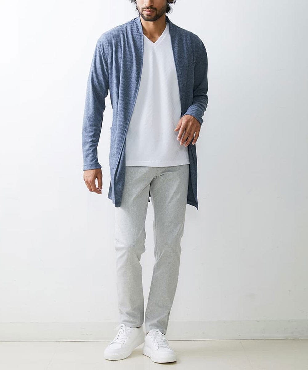 MKCJU69110 MK MICHEL KLEIN HOMME(MKミッシェルクランオム) ロングカーディガン ブルー(55)