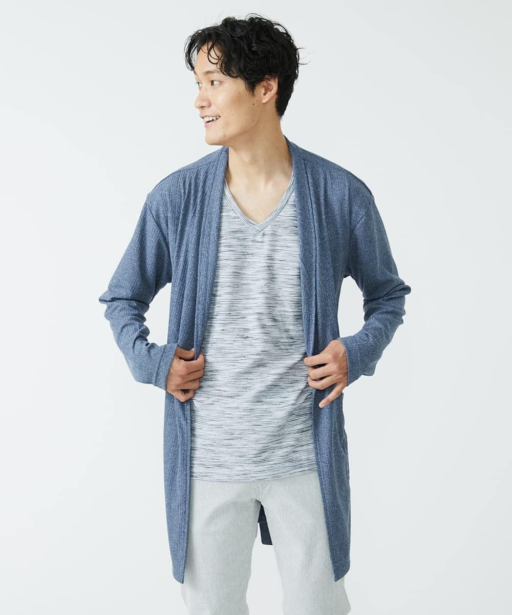 MKCJU69110 MK MICHEL KLEIN HOMME(MKミッシェルクランオム) ロングカーディガン ブルー(55)