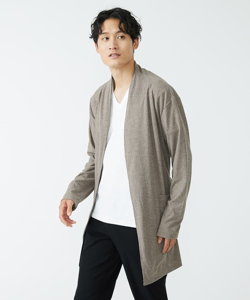 MKCJU69110 MK MICHEL KLEIN HOMME(MKミッシェルクランオム) ロングカーディガン ベージュ(84)