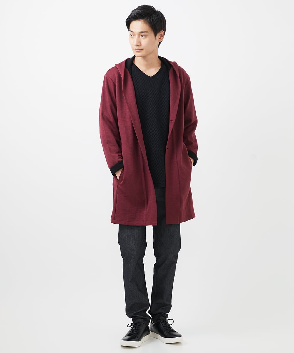 MKCJX13130 MK MICHEL KLEIN HOMME(MKミッシェルクランオム) コーディガン/TRリバーフェイス ライトグレー