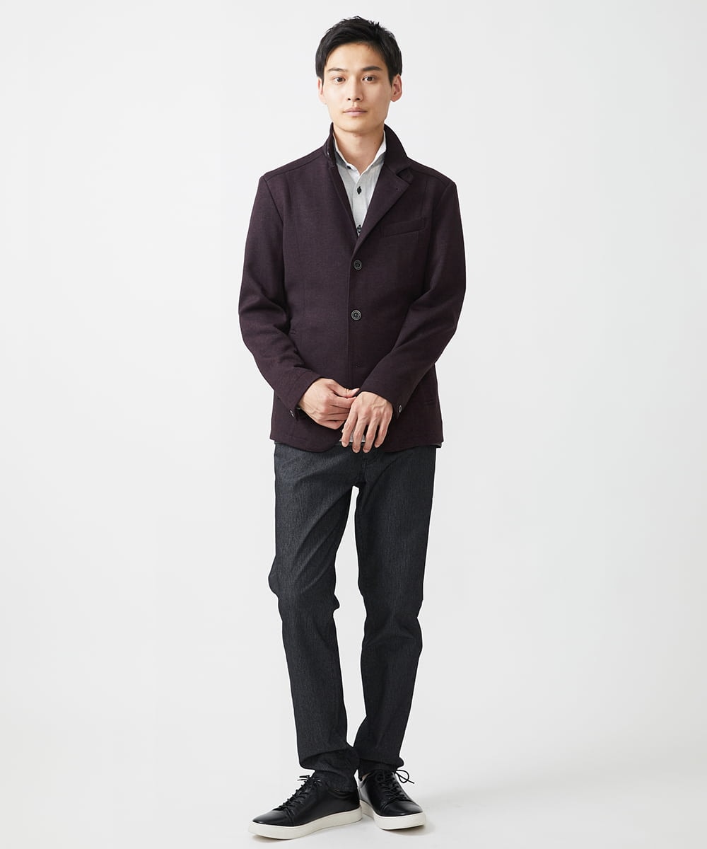 MKDAA56240 MK MICHEL KLEIN HOMME(MKミッシェルクランオム) 【セットアップ対応/全4サイズ展開】コンバーチブルジャケット/TEC EASY JERSY 2024 ブラック