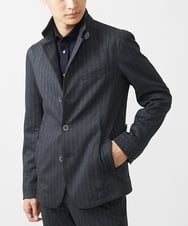MKDAA57240 MK MICHEL KLEIN HOMME(MKミッシェルクランオム) 【セットアップ対応/全4サイズ展開】コンバーチブルジャケット/TEC EASY へリンボン ダークグレー