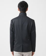 MKDAA57240 MK MICHEL KLEIN HOMME(MKミッシェルクランオム) 【セットアップ対応/全4サイズ展開】コンバーチブルジャケット/TEC EASY へリンボン ダークグレー