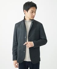MKDAA57240 MK MICHEL KLEIN HOMME(MKミッシェルクランオム) 【セットアップ対応/全4サイズ展開】コンバーチブルジャケット/TEC EASY へリンボン ダークグレー