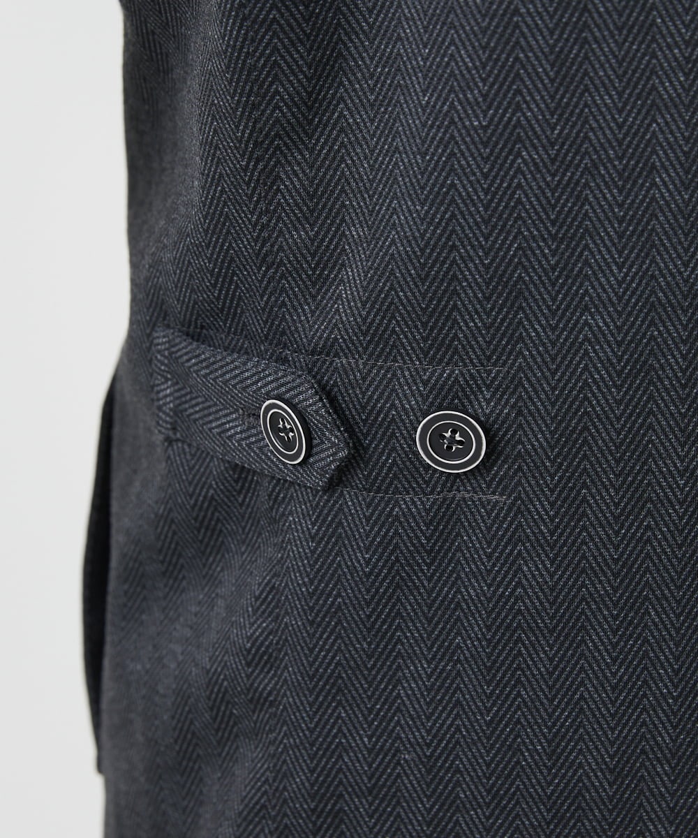 MKDAA57240 MK MICHEL KLEIN HOMME(MKミッシェルクランオム) 【セットアップ対応/全4サイズ展開】コンバーチブルジャケット/TEC EASY へリンボン ダークグレー