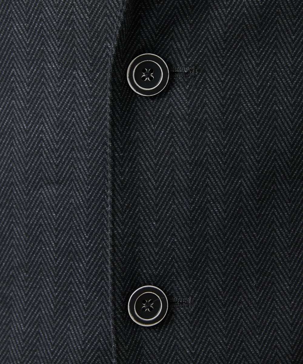 MKDAA57240 MK MICHEL KLEIN HOMME(MKミッシェルクランオム) 【セットアップ対応/全4サイズ展開】コンバーチブルジャケット/TEC EASY へリンボン ダークグレー
