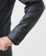 MKDAA61290 MK MICHEL KLEIN HOMME(MKミッシェルクランオム) 【セットアップ対応/洗える】コンバーチブルジャケット/TECEASYレザー ブラック