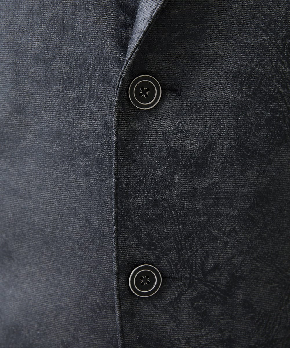MKDAA61290 MK MICHEL KLEIN HOMME(MKミッシェルクランオム) 【セットアップ対応/洗える】コンバーチブルジャケット/TECEASYレザー ブラック
