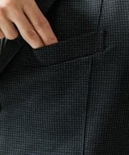 MKDAD57240 MK MICHEL KLEIN HOMME(MKミッシェルクランオム) 【セットアップ対応／ストレッチ】TECEASY千鳥柄コンバーチブルジャケット ダークグレー