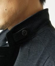MKDAD57240 MK MICHEL KLEIN HOMME(MKミッシェルクランオム) 【セットアップ対応／ストレッチ】TECEASY千鳥柄コンバーチブルジャケット ダークグレー