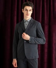 MKDAD57240 MK MICHEL KLEIN HOMME(MKミッシェルクランオム) 【セットアップ対応／ストレッチ】TECEASY千鳥柄コンバーチブルジャケット ダークグレー