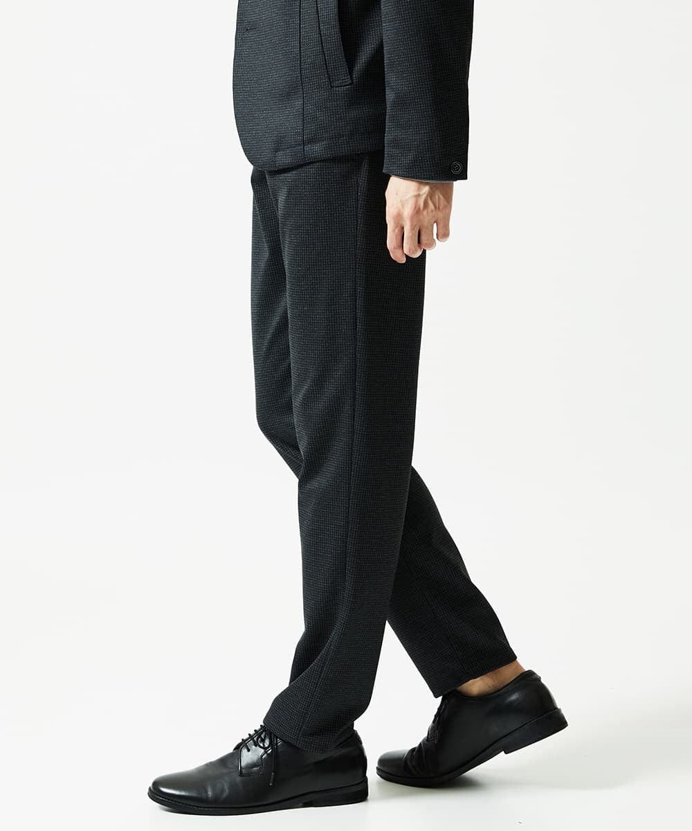 MKDAD57240 MK MICHEL KLEIN HOMME(MKミッシェルクランオム) 【セットアップ対応／ストレッチ】TECEASY千鳥柄コンバーチブルジャケット ダークグレー