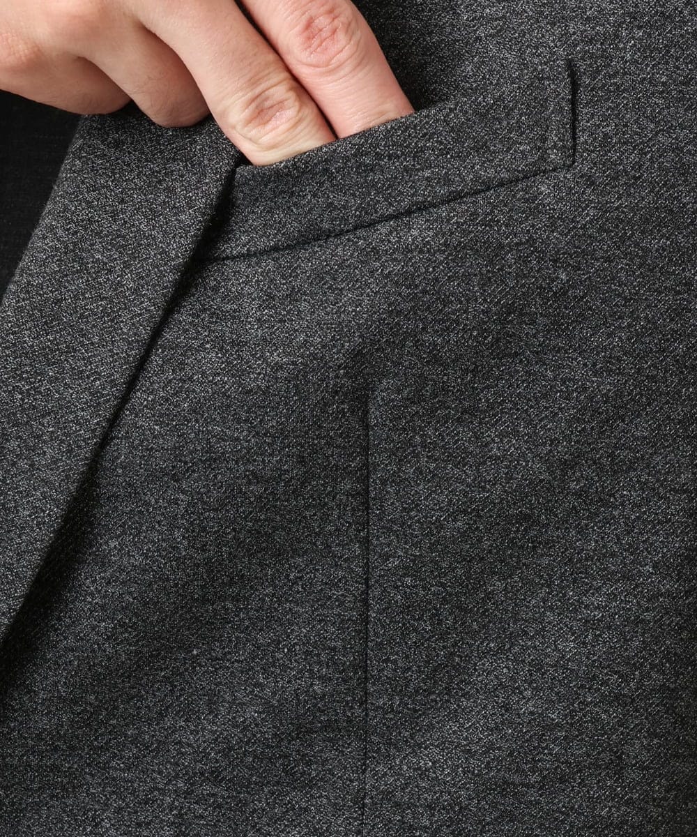 MKDAD60240 MK MICHEL KLEIN HOMME(MKミッシェルクランオム) 【セットアップ対応／総裏地／ストレッチ】ハイストレッチジャケット ダークグレー
