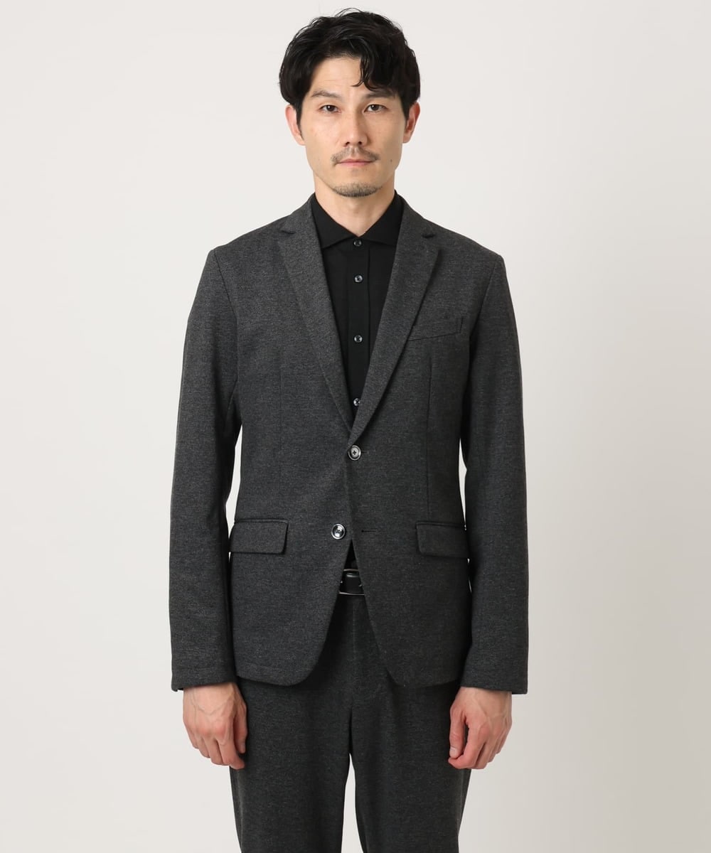 MKDAD60240 MK MICHEL KLEIN HOMME(MKミッシェルクランオム) 【セットアップ対応／総裏地／ストレッチ】ハイストレッチジャケット ダークグレー