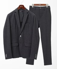 MKDAD60240 MK MICHEL KLEIN HOMME(MKミッシェルクランオム) 【セットアップ対応／総裏地／ストレッチ】ハイストレッチジャケット ダークグレー