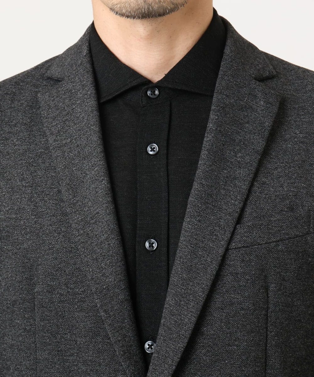 MKDAD60240 MK MICHEL KLEIN HOMME(MKミッシェルクランオム) 【セットアップ対応／総裏地／ストレッチ】ハイストレッチジャケット ダークグレー