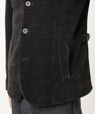 MKDAD63240 MK MICHEL KLEIN HOMME(MKミッシェルクランオム) 【大人の艶感/４サイズ展開/ストレッチ】ワッフルモールコンバーチブルジャケット ブラック