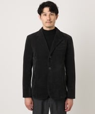 MKDAD63240 MK MICHEL KLEIN HOMME(MKミッシェルクランオム) 【大人の艶感/４サイズ展開/ストレッチ】ワッフルモールコンバーチブルジャケット ブラック