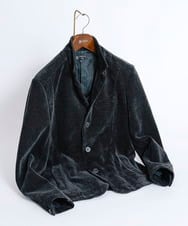 MKDAD63240 MK MICHEL KLEIN HOMME(MKミッシェルクランオム) 【大人の艶感/４サイズ展開/ストレッチ】ワッフルモールコンバーチブルジャケット ブラック