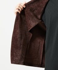MKDAF58135 MK MICHEL KLEIN HOMME(MKミッシェルクランオム) 【ふわふわ質感/ストレッチ／洗える】ベロアタッチ／LUXモールジャケット オレンジ