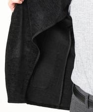 MKDAF58135 MK MICHEL KLEIN HOMME(MKミッシェルクランオム) 【ふわふわ質感/ストレッチ／洗える】ベロアタッチ／LUXモールジャケット ブラック