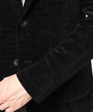 MKDAF58135 MK MICHEL KLEIN HOMME(MKミッシェルクランオム) 【ふわふわ質感/ストレッチ／洗える】ベロアタッチ／LUXモールジャケット ブラック