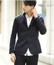 MKDAJ55190 MK MICHEL KLEIN HOMME(MKミッシェルクランオム) ジャケット／ツイーディーヘリンボン ネイビー