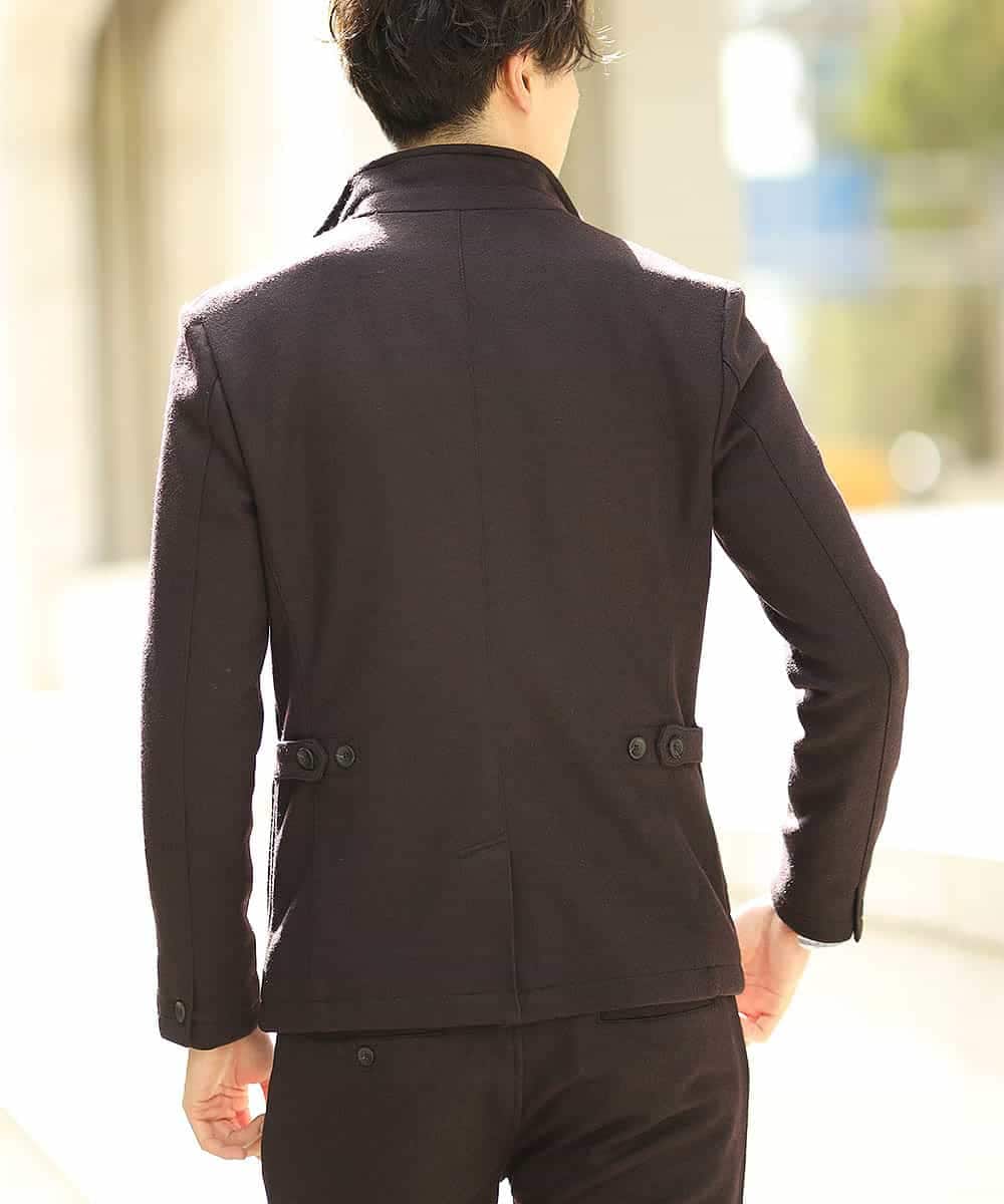 MKDAJ55190 MK MICHEL KLEIN HOMME(MKミッシェルクランオム) ジャケット／ツイーディーヘリンボン パープル