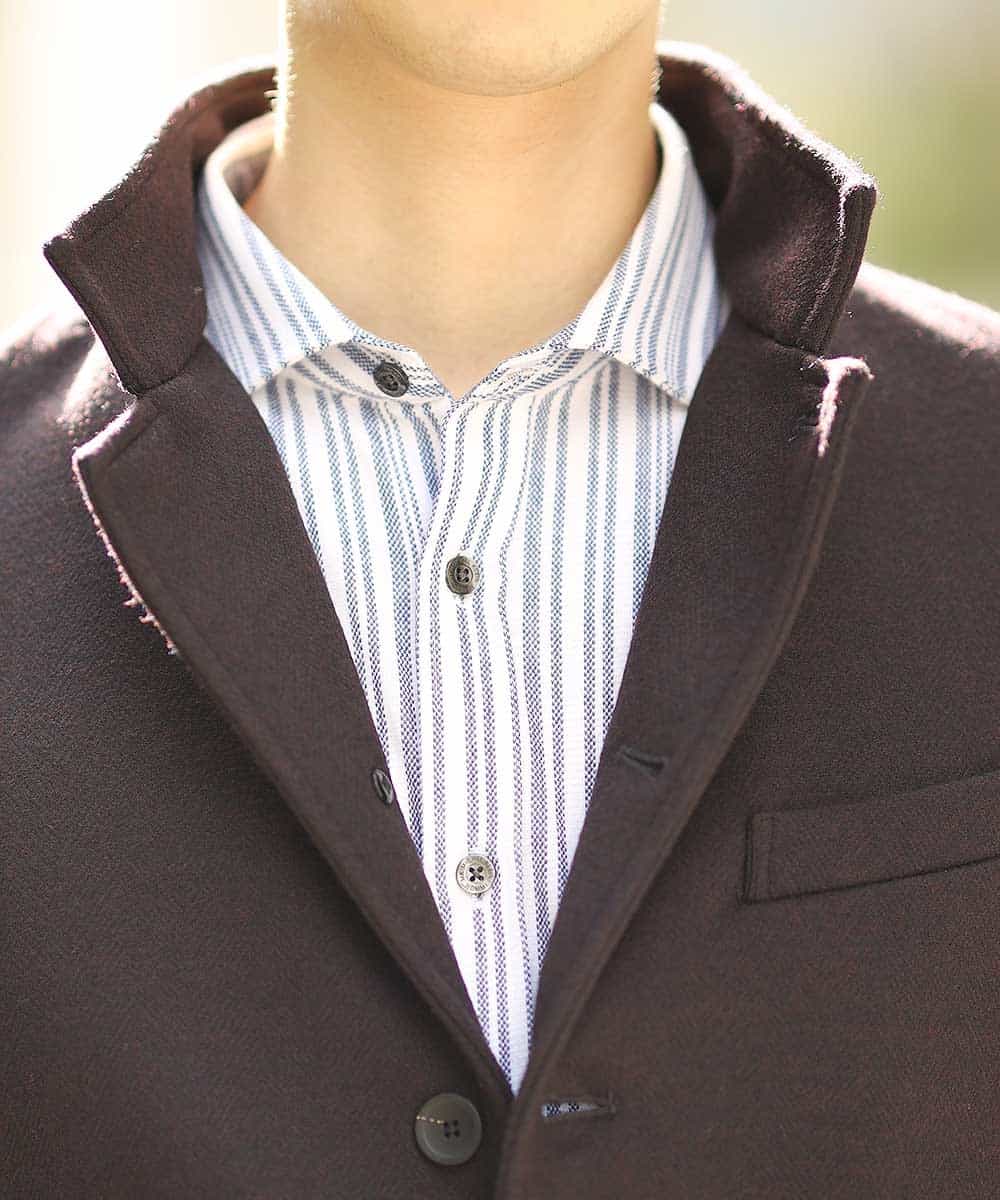 MKDAJ55190 MK MICHEL KLEIN HOMME(MKミッシェルクランオム) ジャケット／ツイーディーヘリンボン パープル