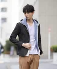 MKDDJ55180 MK MICHEL KLEIN HOMME(MKミッシェルクランオム) ジャケット／テックイージージャージ グレンチェック カーキ