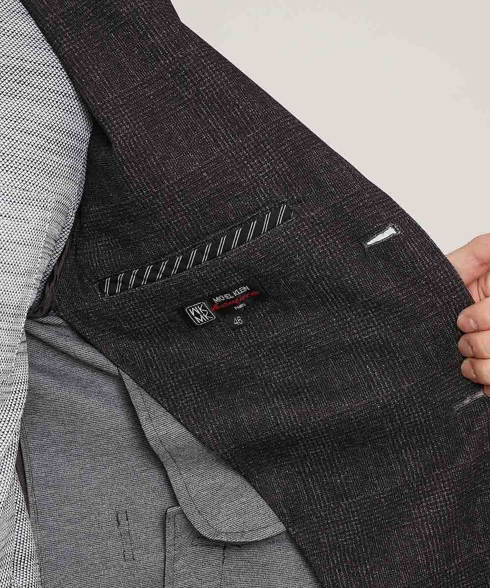 MKDDJ55180 MK MICHEL KLEIN HOMME(MKミッシェルクランオム) ジャケット／テックイージージャージ グレンチェック カーキ