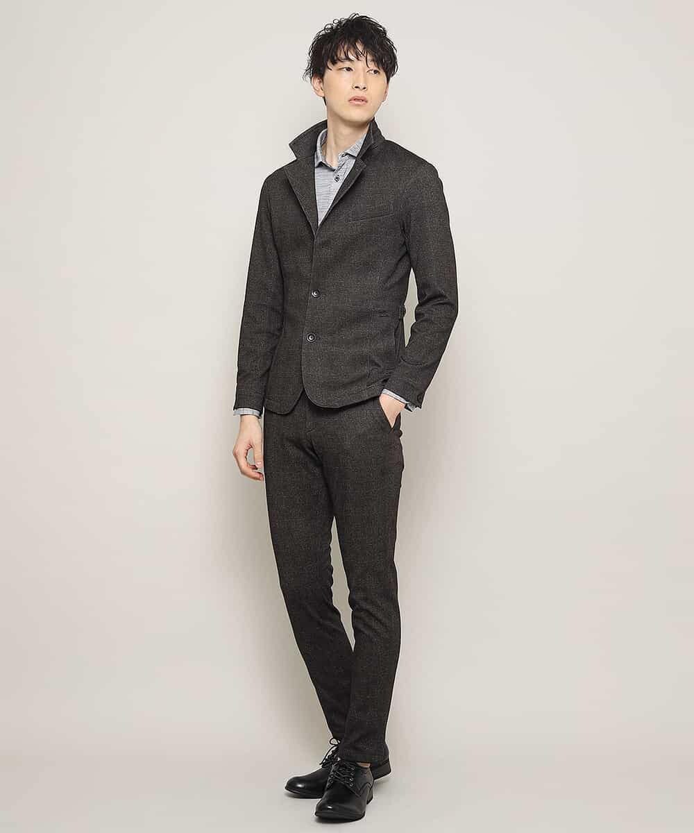 MKDDJ55180 MK MICHEL KLEIN HOMME(MKミッシェルクランオム) ジャケット／テックイージージャージ グレンチェック カーキ