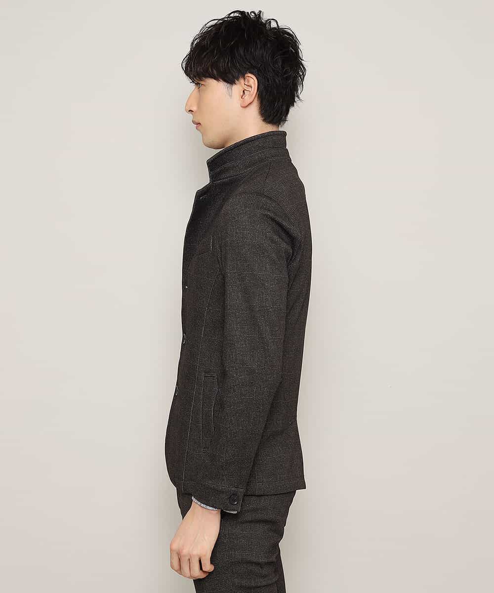 MKDDJ55180 MK MICHEL KLEIN HOMME(MKミッシェルクランオム) ジャケット／テックイージージャージ グレンチェック カーキ