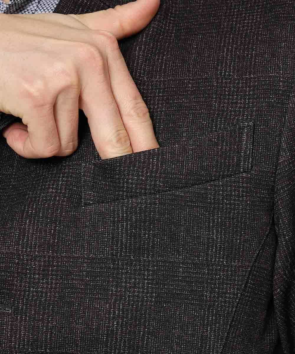 MKDDJ55180 MK MICHEL KLEIN HOMME(MKミッシェルクランオム) ジャケット／テックイージージャージ グレンチェック カーキ