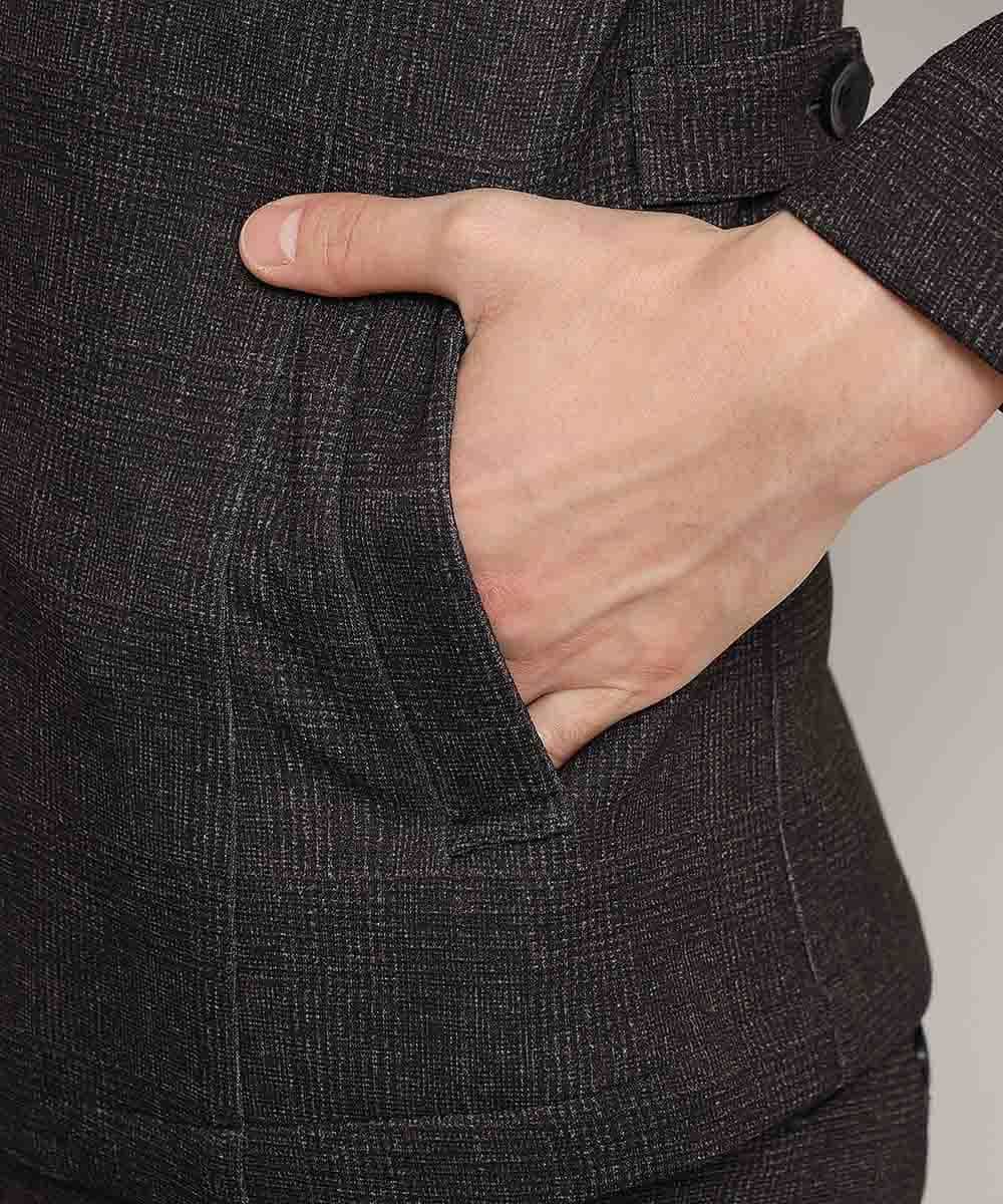 MKDDJ55180 MK MICHEL KLEIN HOMME(MKミッシェルクランオム) ジャケット／テックイージージャージ グレンチェック カーキ