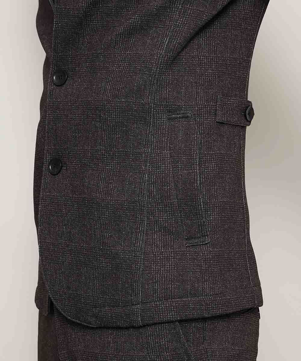 MKDDJ55180 MK MICHEL KLEIN HOMME(MKミッシェルクランオム) ジャケット／テックイージージャージ グレンチェック カーキ
