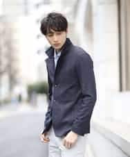 MKDDJ55180 MK MICHEL KLEIN HOMME(MKミッシェルクランオム) ジャケット／テックイージージャージ グレンチェック ネイビー