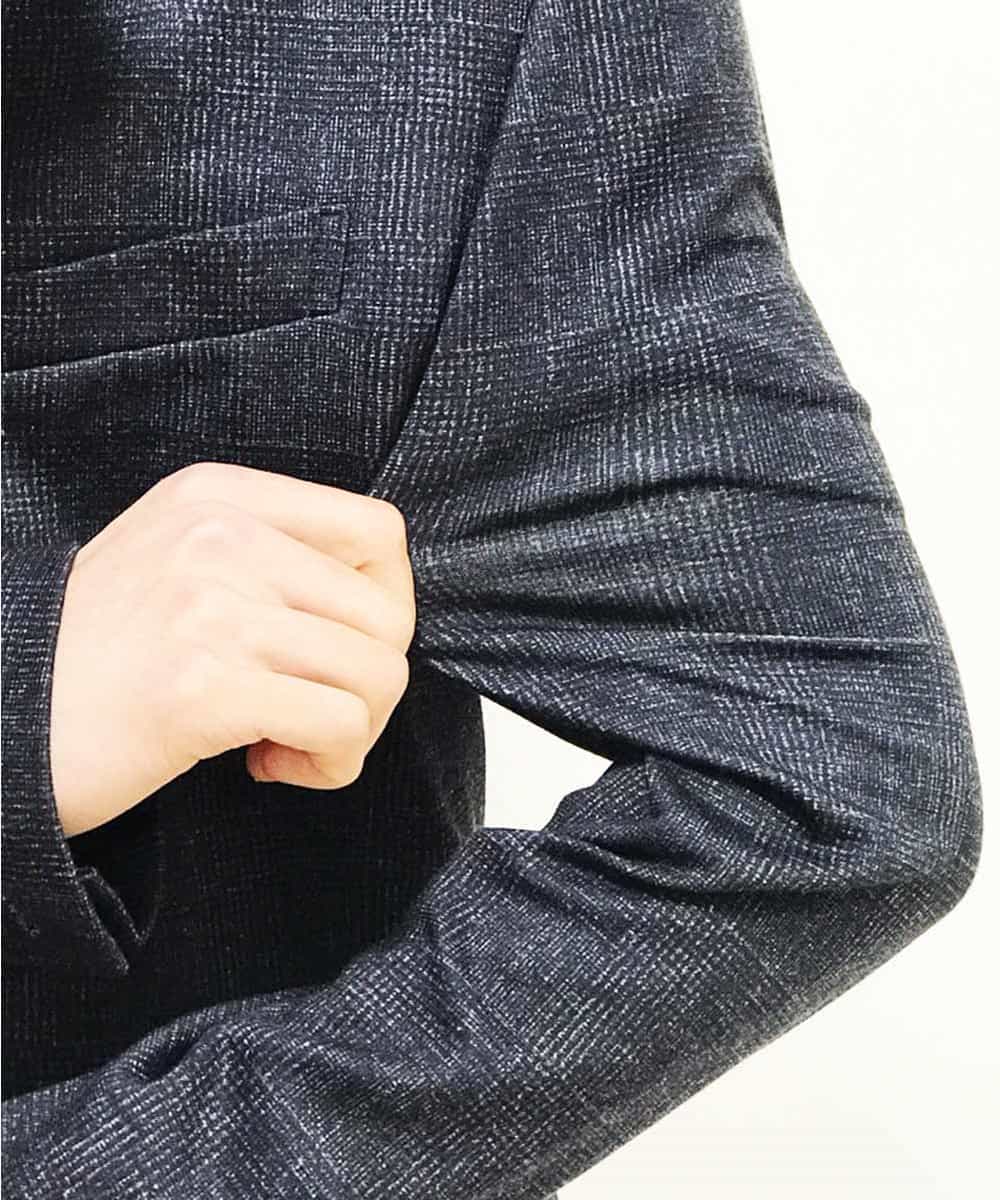 MKDDJ55180 MK MICHEL KLEIN HOMME(MKミッシェルクランオム) ジャケット／テックイージージャージ グレンチェック ネイビー