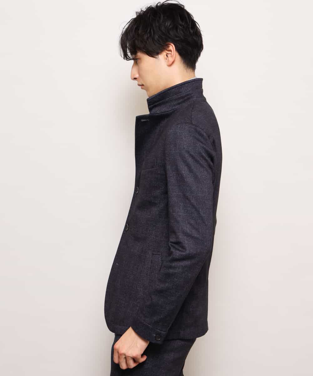 MKDDJ55180 MK MICHEL KLEIN HOMME(MKミッシェルクランオム) ジャケット／テックイージージャージ グレンチェック ネイビー