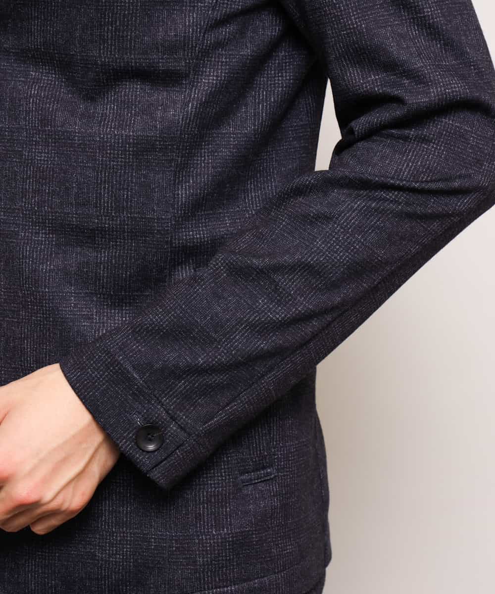 MKDDJ55180 MK MICHEL KLEIN HOMME(MKミッシェルクランオム) ジャケット／テックイージージャージ グレンチェック ネイビー
