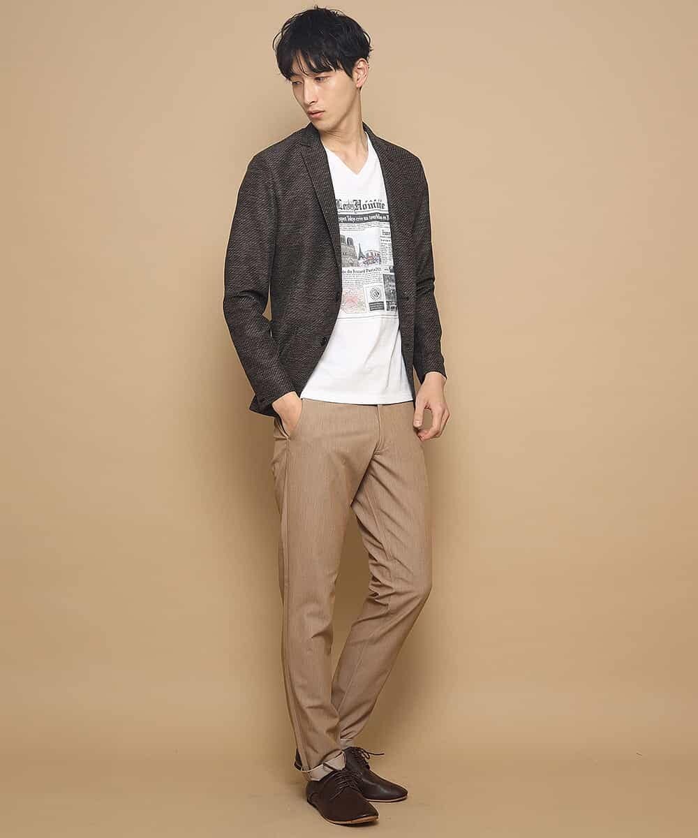 MKDFJ53150 MK MICHEL KLEIN HOMME(MKミッシェルクランオム) ジャケット／ノルマンディーリネンラッセル ブラウン