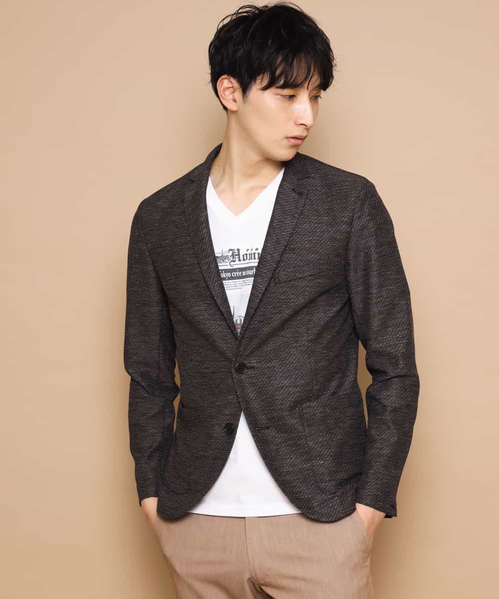 MKDFJ53150 MK MICHEL KLEIN HOMME(MKミッシェルクランオム) ジャケット／ノルマンディーリネンラッセル ブラウン