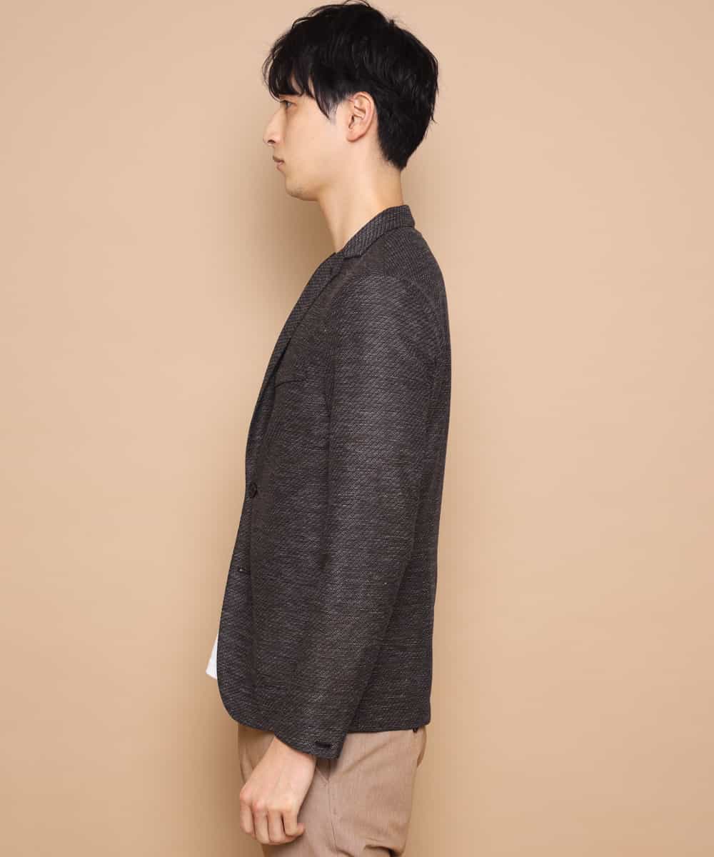 MKDFJ53150 MK MICHEL KLEIN HOMME(MKミッシェルクランオム) ジャケット／ノルマンディーリネンラッセル ブラウン
