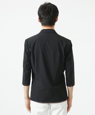MKDGA51150 MK MICHEL KLEIN HOMME(MKミッシェルクランオム) 【セットアップ対応】七分袖ジャケット / ニュートラルストレッチ ブラック