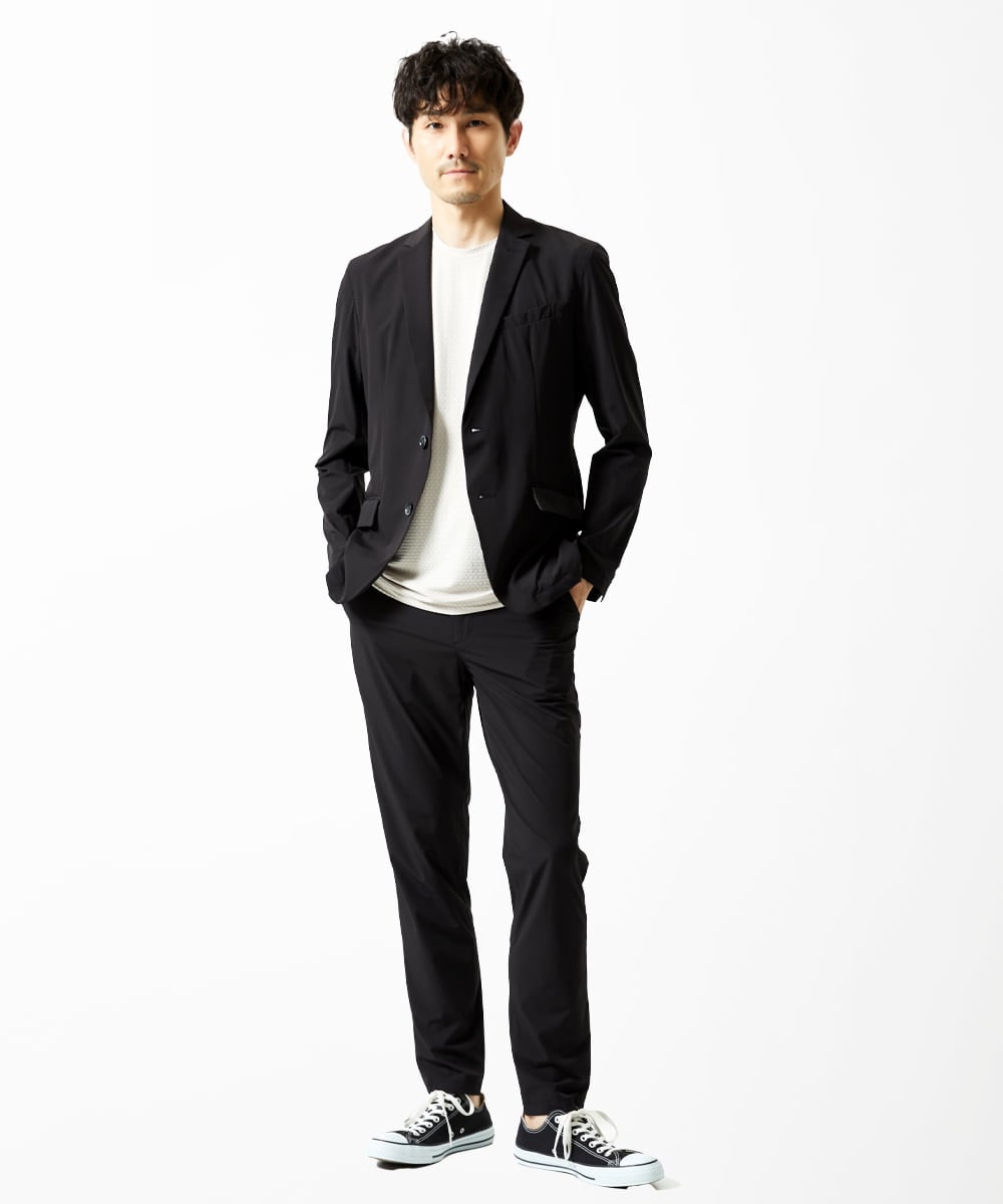 MKDGA54180 MK MICHEL KLEIN HOMME(MKミッシェルクランオム) 【セットアップ対応】ストレッチテーラードジャケット ブラック(94)