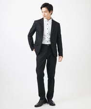 MKDGA55180 MK MICHEL KLEIN HOMME(MKミッシェルクランオム) 【セットアップ対応 / 撥水 / ストレッチ】ハケメシャンブレージャケット ネイビー