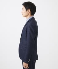 MKDGA55180 MK MICHEL KLEIN HOMME(MKミッシェルクランオム) 【セットアップ対応 / 撥水 / ストレッチ】ハケメシャンブレージャケット ネイビー